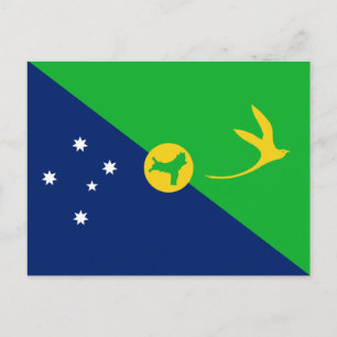 Weihnachtsinsel-Flagge Postkarte