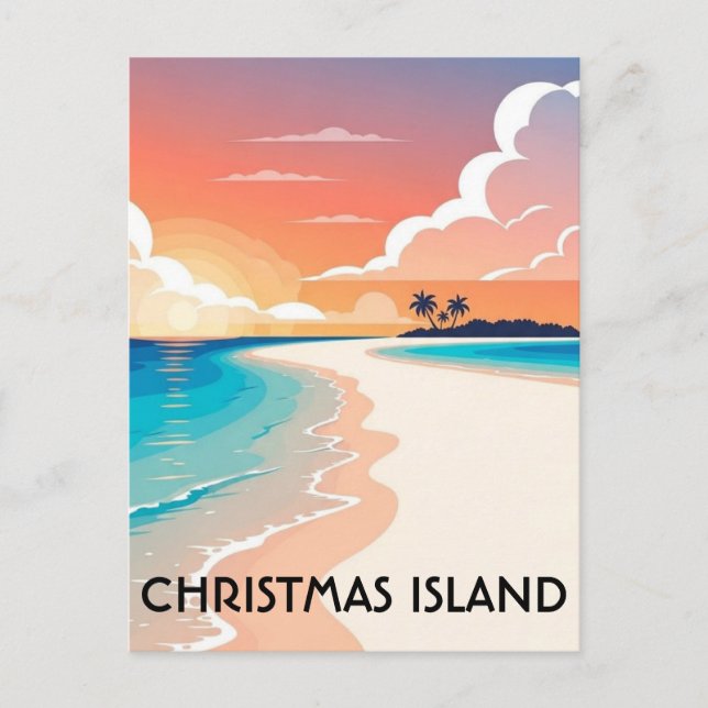 Weihnachtsinsel Reise Postkarte (Vorderseite)