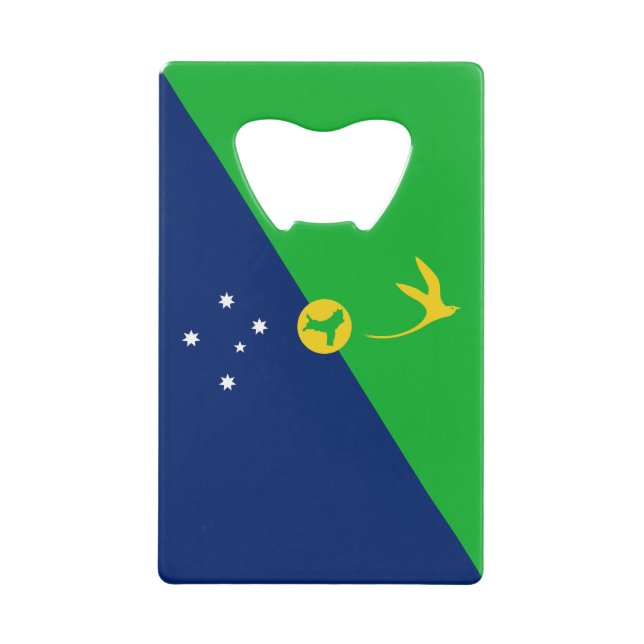 Weihnachtsinselflagge Geldbeutel Flaschenöffner (Vorderseite)