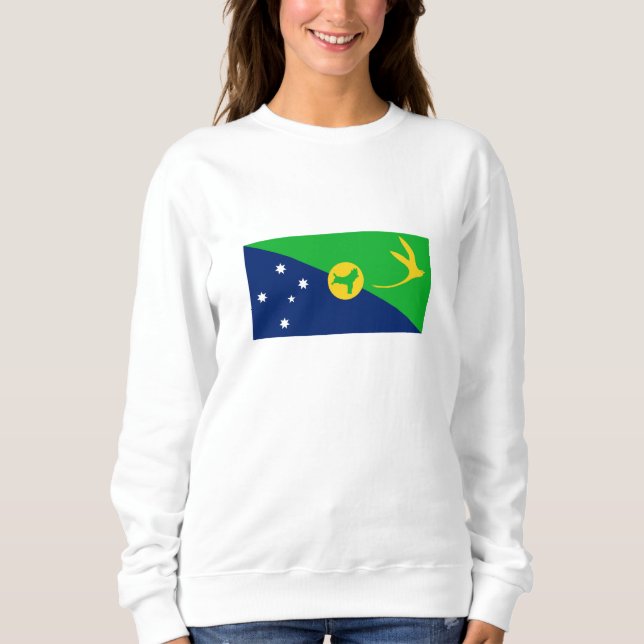 Weihnachtsinselflagge Sweatshirt (Vorderseite)