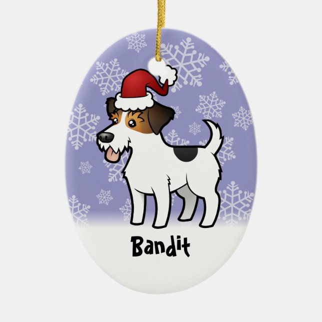 WeihnachtsJack-Russell-Terrier (addieren Sie Keramik Ornament (Vorne)