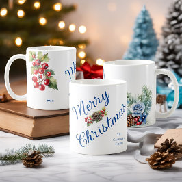 Weihnachtsjahr der Familie Holly Berries Kaffeetasse