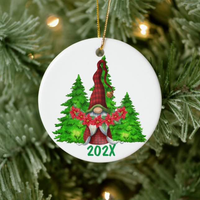 Weihnachtsjahr Gnome Keramik Ornament (Baum)