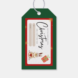 Weihnachtsjahr grün grün grün geschenkanhänger