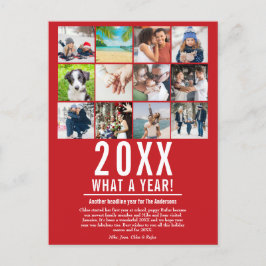 Weihnachtsjahr im Review Foto Collage Snowflakes Feiertagspostkarte