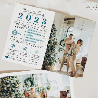 Weihnachtsjahr im Überblick Infografik Weihnachtsk Feiertagskarte