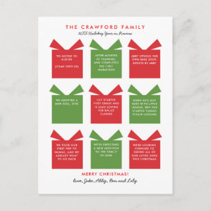 Weihnachtsjahr im Überblick Weihnachtskarte Postkarte