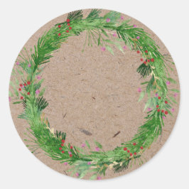 Weihnachtsjam Canning | Homemade Mason Jar Runder Aufkleber