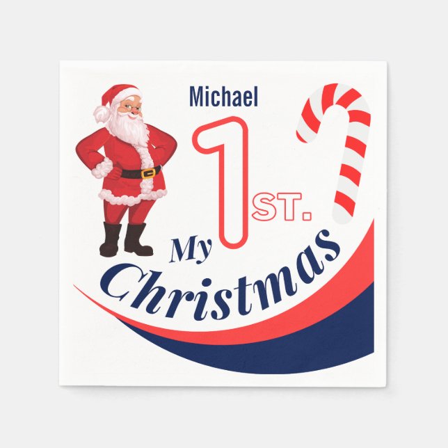 Weihnachtsjause "Mein 1. Weihnachten" Serviette (Vorderseite)