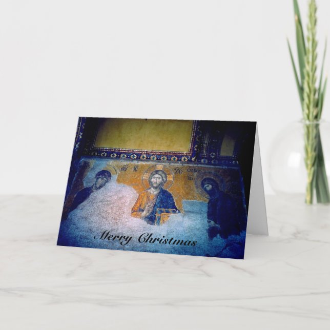 Weihnachtsjesus Feiertagskarte (Vorderseite)