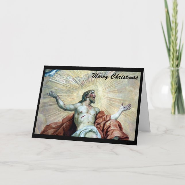 Weihnachtsjesus Feiertagskarte (Vorderseite)