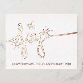 Weihnachtsjubiläum Blush Hand Lettering Pressed Fo Folien Feiertagspostkarte