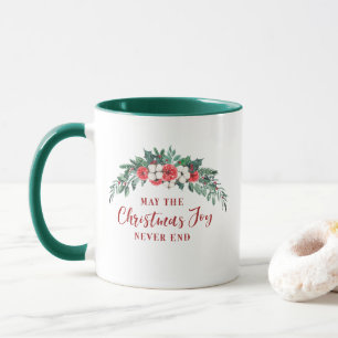 Weihnachtsjubiläum Evergreen Bouquet Holiday Kaffe Tasse
