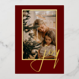 Weihnachtsjubiläum Foto Personalisiert Folien Feiertagskarte