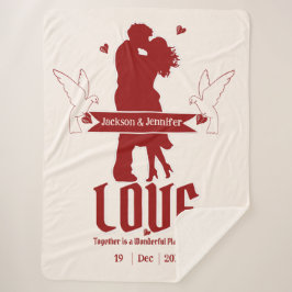 Weihnachtsjubiläum - individualisierbares Geschenk Sherpadecke