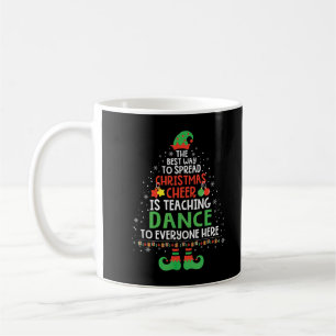 Weihnachtsjubiläum lehrt Tanz Santa Elf Gruppe Kaffeetasse