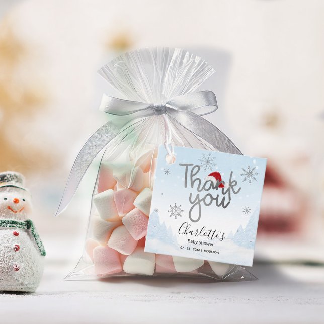 Weihnachtsjunge Babydusche Danke Geschenkanhänger (Von Creator hochgeladen)