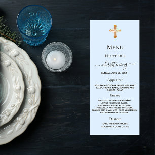 Weihnachtsjunge - blaue Pastellkarte Einladung