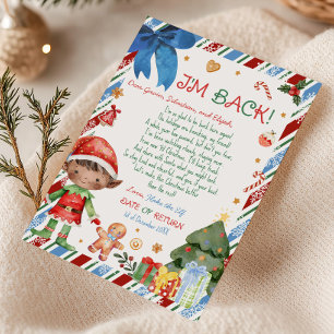 Weihnachtsjunge Brief aus Elf Letter Card Einladung