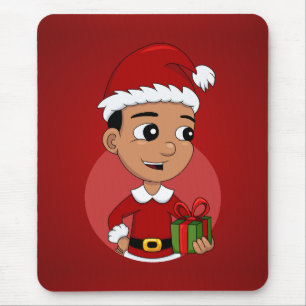 Weihnachtsjunge Cartoon-Mauspad Mousepad