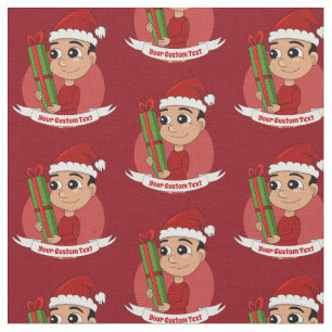 Weihnachtsjunge Cartoon Stoff