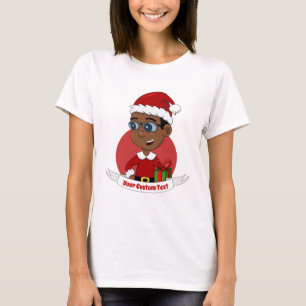 Weihnachtsjunge Cartoon T - Shirt