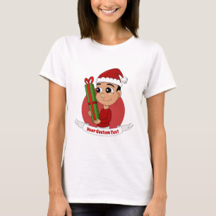 Weihnachtsjunge Cartoon T - Shirt