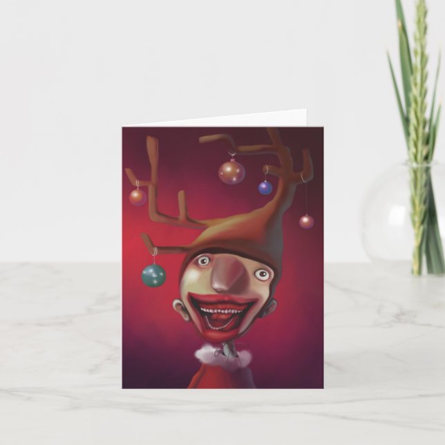 Weihnachtsjunge Feiertagskarte (Vorderseite)