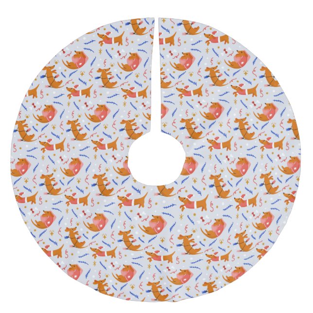 Weihnachtsjunge Polyester Weihnachtsbaumdecke (Vorderseite)