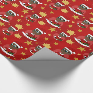 Weihnachtsjungen-Cartoon Geschenkpapier