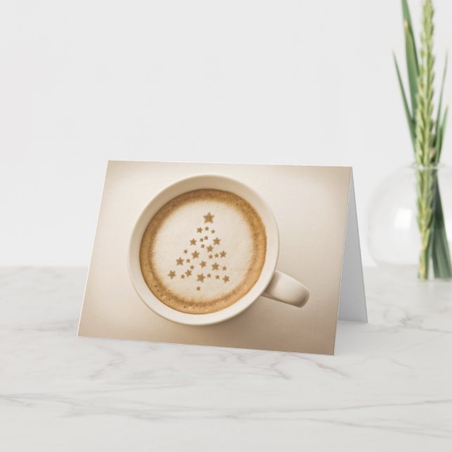 Weihnachtskaffee Feiertagskarte (Vorderseite)