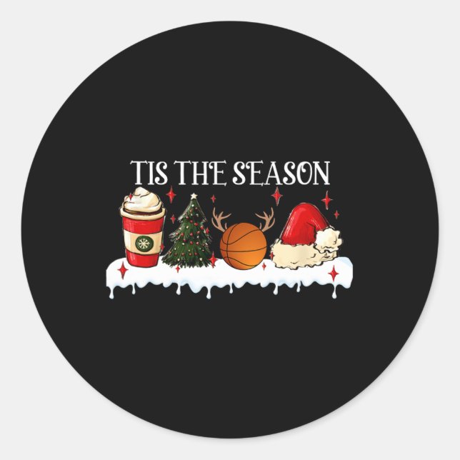 Weihnachtskaffee für Weihnachten Runder Aufkleber (Vorderseite)