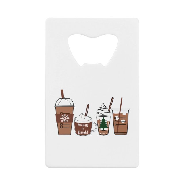 Weihnachtskaffee Geldbeutel Flaschenöffner (Vorderseite)