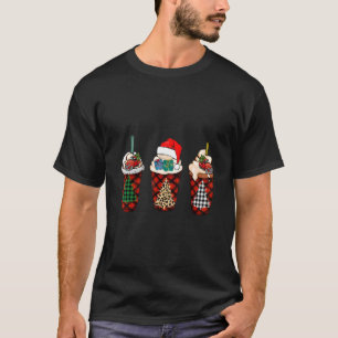 Weihnachtskaffee Latch Cups Tree Leopard Elf Santa T-Shirt