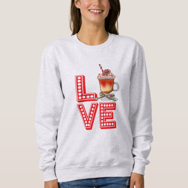 Weihnachtskaffee Liebe Kaffeeliebhaber Sweatshirt (Vorderseite)