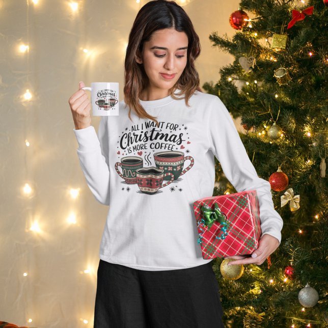 Weihnachtskaffee Lover Sweatshirt (Coffee Lover Christmas Crewneck Sweatshirt)