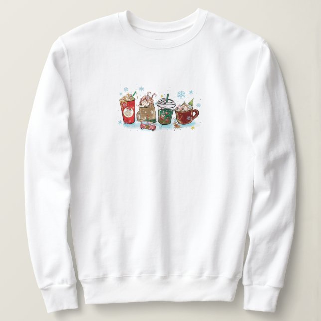 Weihnachtskaffee, Niedlicher Weihnachtskaffee Sweatshirt (Design vorne)