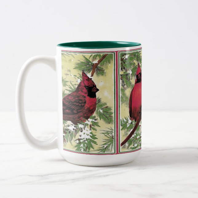 Weihnachtskaffee oder Kardinal Zweifarbige Tasse (Links)
