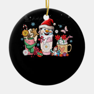 Weihnachtskaffee Pink Weihnachtsspeck Latte Cosy S Keramik Ornament