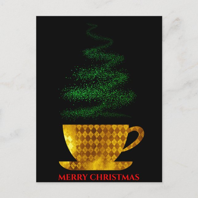 Weihnachtskaffee Postkarte (Vorderseite)