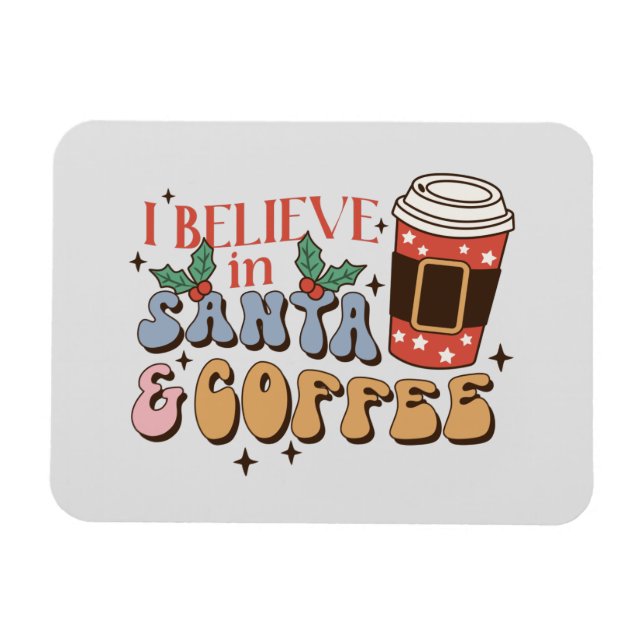 Weihnachtskaffee | Santa und Kaffee Magnet (Horizontal)