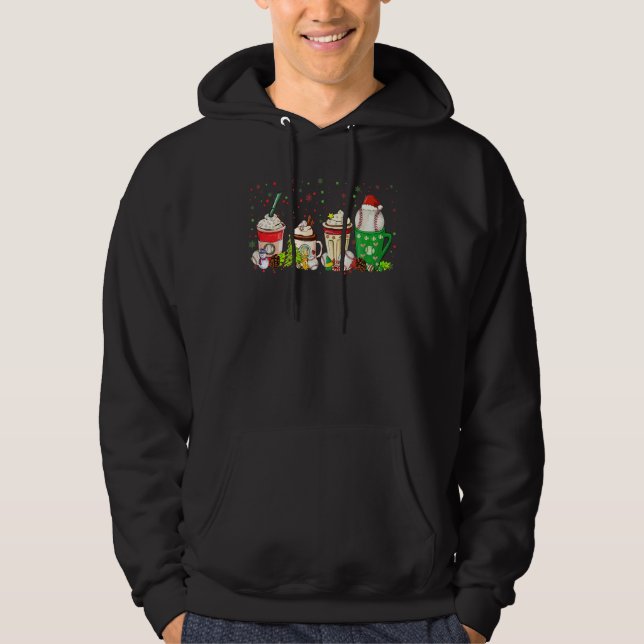 Weihnachtskaffee Softball Baseball Spieltagskaffee Hoodie (Vorderseite)