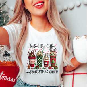 Weihnachtskaffee - T - Shirt mit Kaffee gespeist