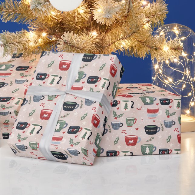 Weihnachtskaffee-Tasse Geschenkpapier (Feiertage)