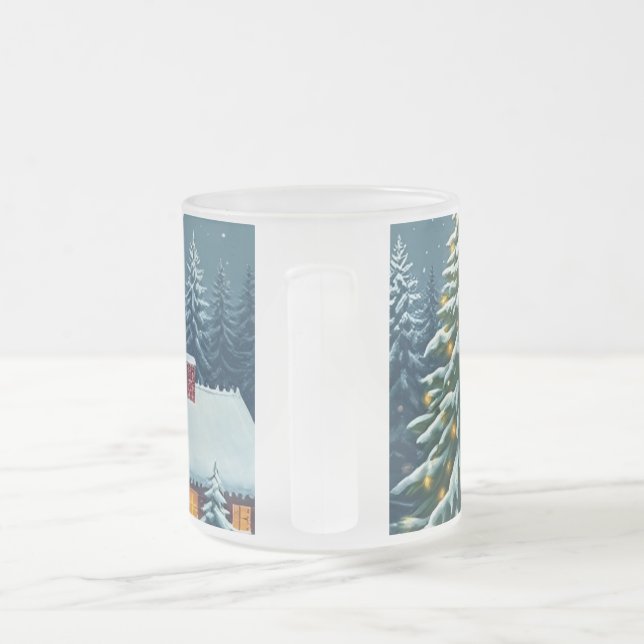 Weihnachtskaffee-Tasse Mattglastasse (Henkel)