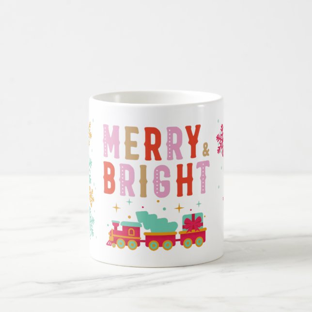 Weihnachtskaffee Tasse "Merry & Bright" (Mittel)