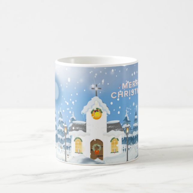 Weihnachtskaffee-Tasse mit der kleinen Weißen Schn Kaffeetasse (Mittel)