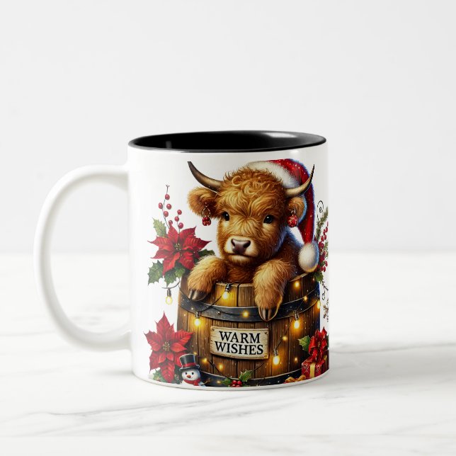 Weihnachtskaffee-Tasse Zweifarbige Tasse (Links)