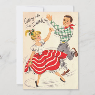 Weihnachtskaffee zum Swing Feiertagskarte