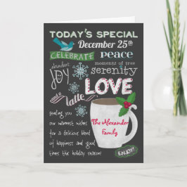 WeihnachtsKaffeestube-Tafel addieren Ihre Namen Feiertagskarte